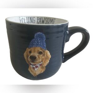 Belle Maison 16 Ounce Golden Retriever Blue Coffee Mug “Feeling Pawsome”